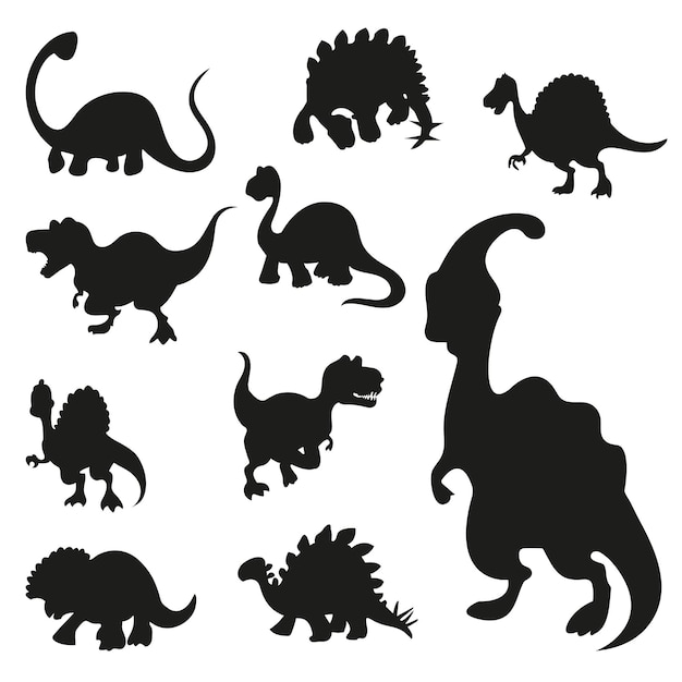 Silueta de dinosaurio vectorial libre