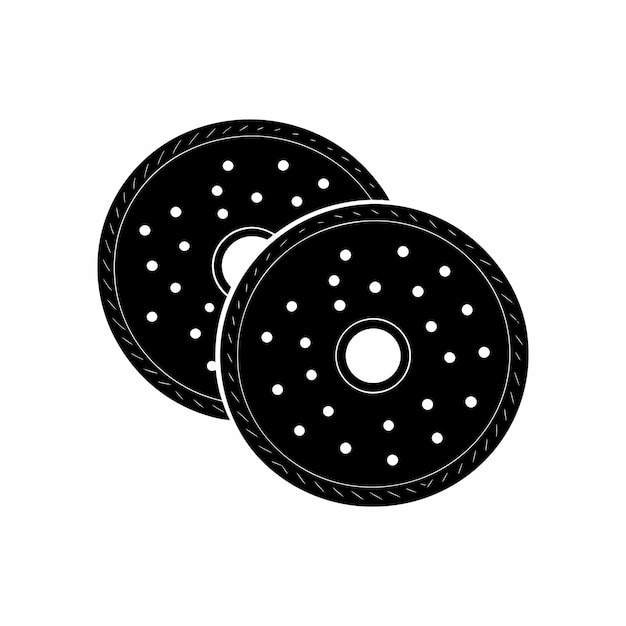 Una silueta de un disco abrasivo