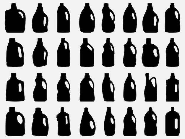silueta de diseño de botella de plástico