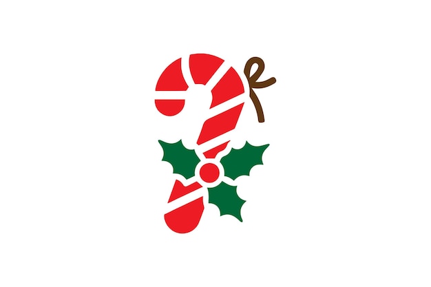 Silueta de dulces de Navidad aislada en fondo blanco