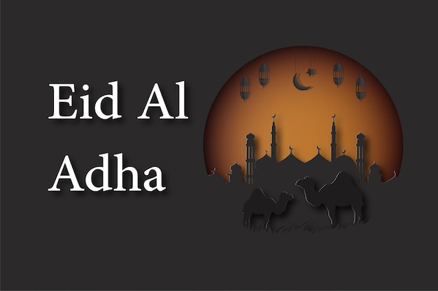 Silueta de Eid Al Adha