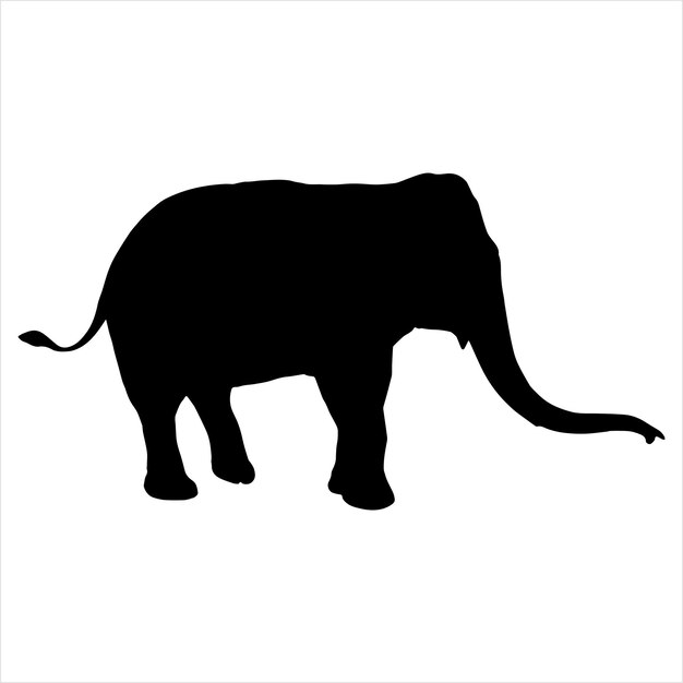 Silueta de elefante africano