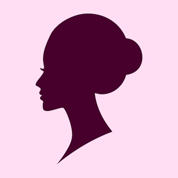 Silueta elegante de la cabeza de una mujer