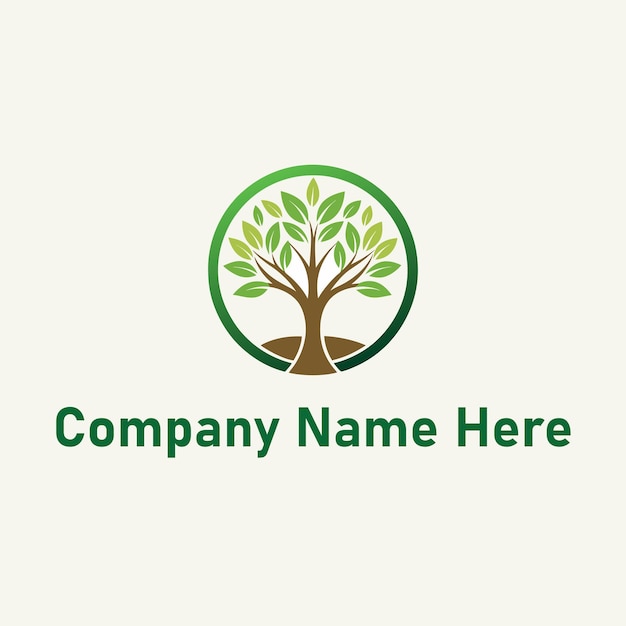 Silueta elegante de un logotipo de árbol natural