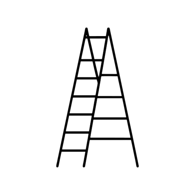 silueta de escalera de fuego ilustración vectorial diseño de arte de línea