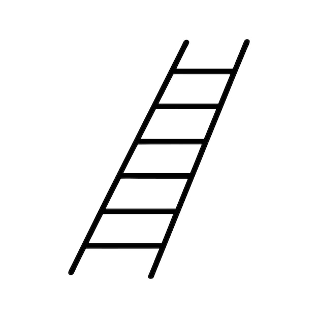 silueta de escalera de fuego ilustración vectorial diseño de arte de línea