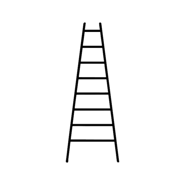 silueta de escalera de fuego ilustración vectorial diseño de arte de línea