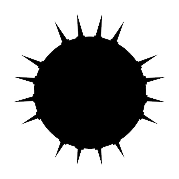 Silueta de escudo redondo