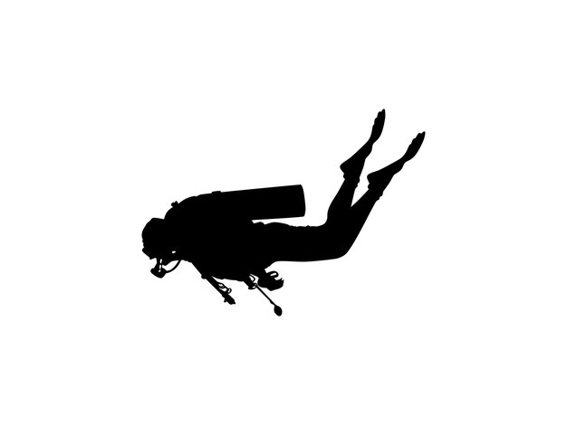 Silueta del estilo Diving Flat