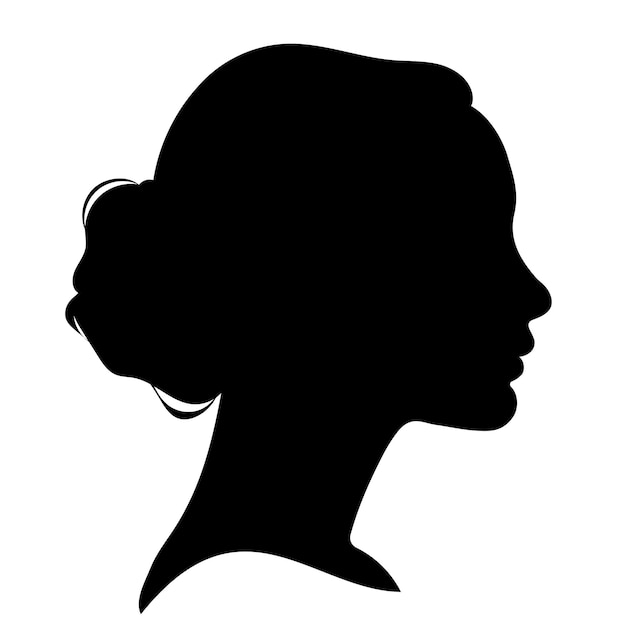 Silueta femenina en perfil Vista lateral Imprimir logotipo plantillas de carteles tatuaje idea publicidad