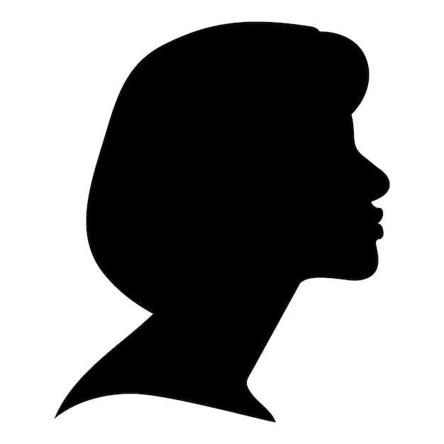 Silueta femenina de perfil