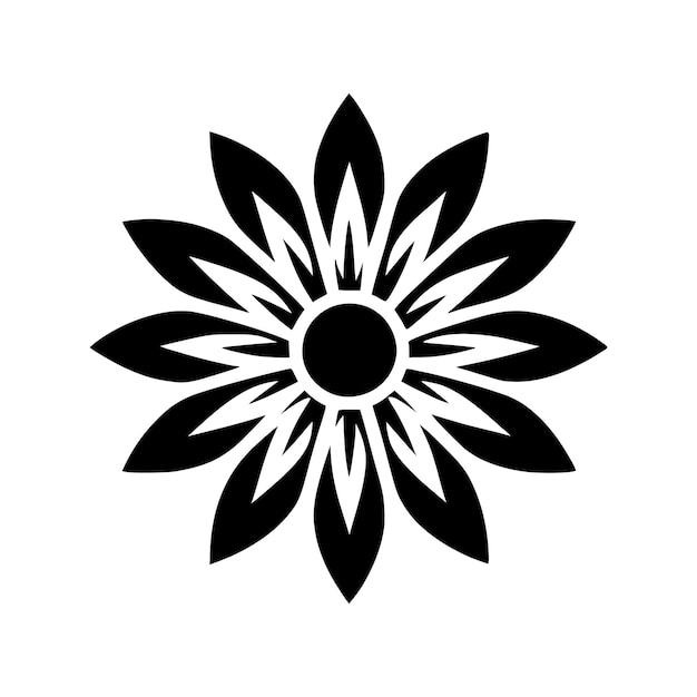 silueta de la flor