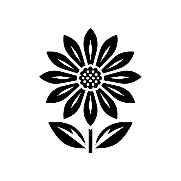 silueta de la flor