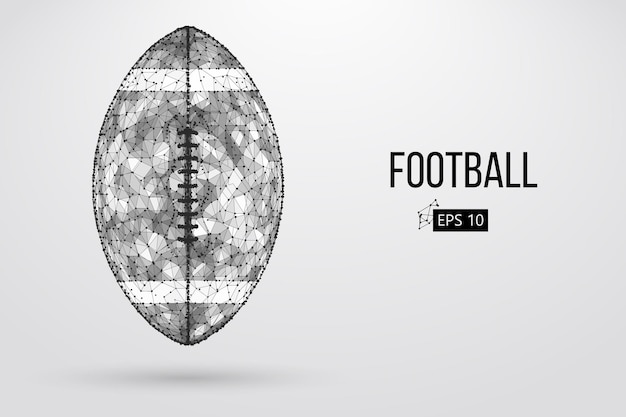 Silueta, de, un, footballl, pelota