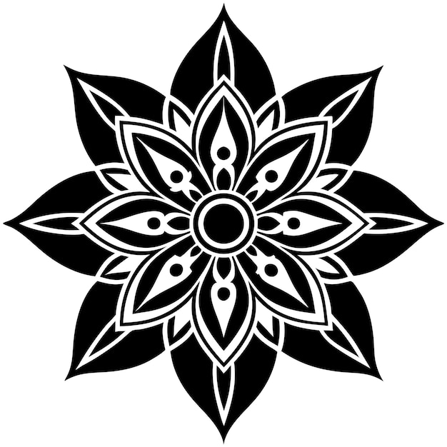 Silueta en forma de flor