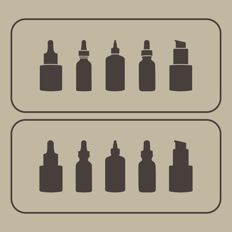 Vector silueta del frasco de suero