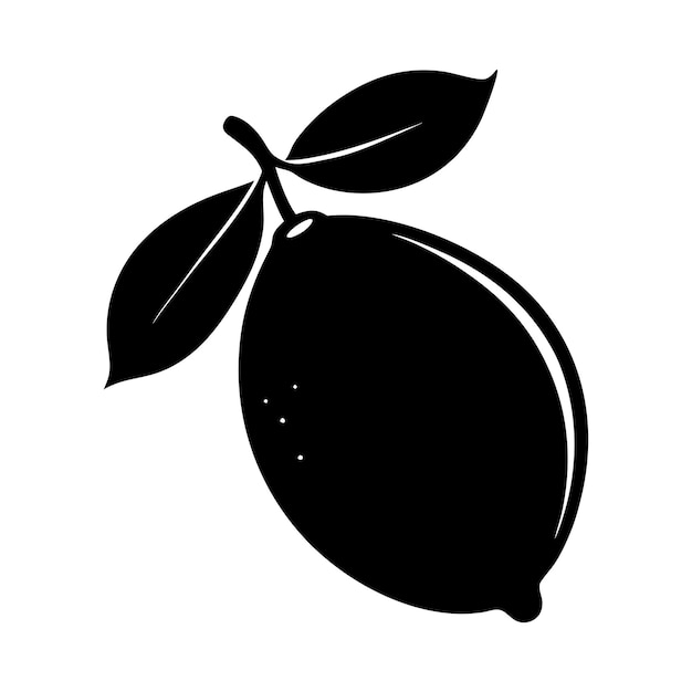silueta de frutas de limón