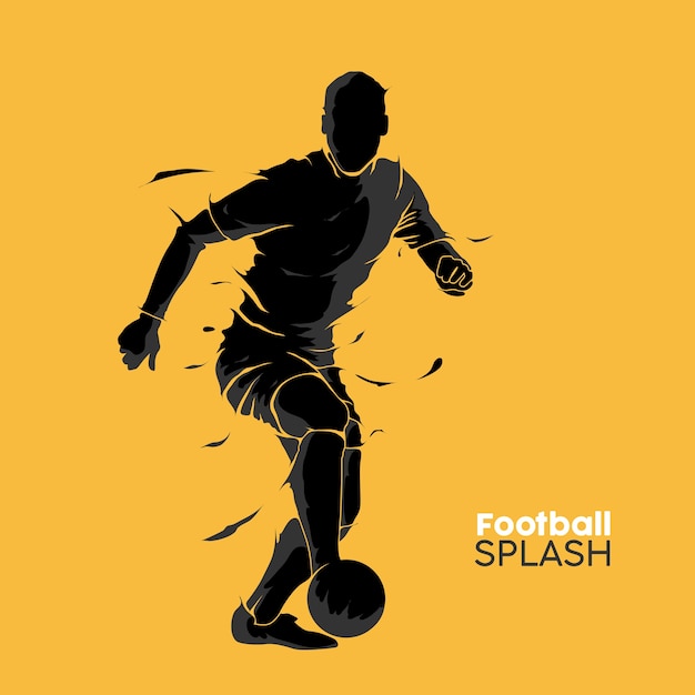 Silueta de fútbol soccer splash