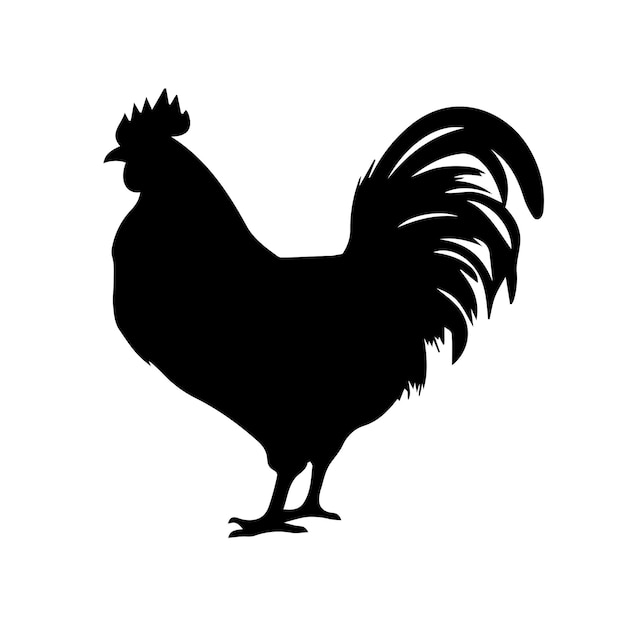silueta de un gallo