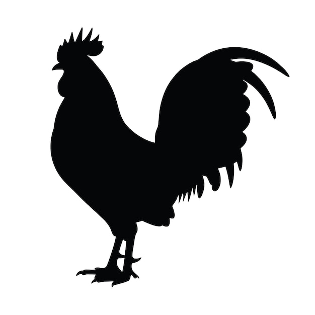 La silueta de un gallo