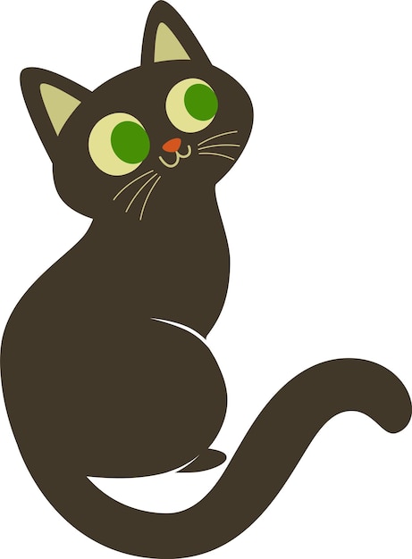 Silueta de gato negro de Halloween para el diseño