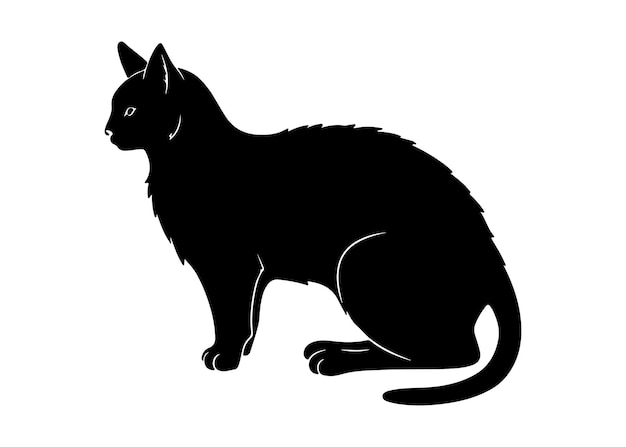 Vector silueta de un gato