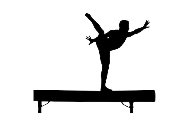 La silueta de la gimnasta