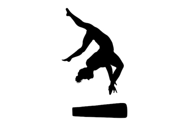 La silueta de la gimnasta
