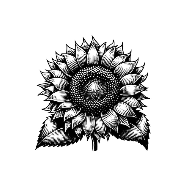 silueta de girasol