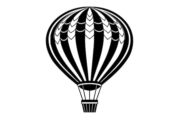 Silueta de un globo de aire caliente