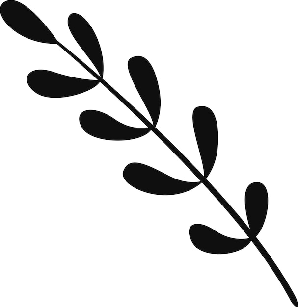 Silueta de la hoja tropical