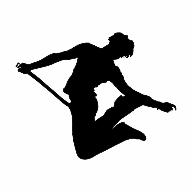 Silueta de un hombre haciendo estilo libre