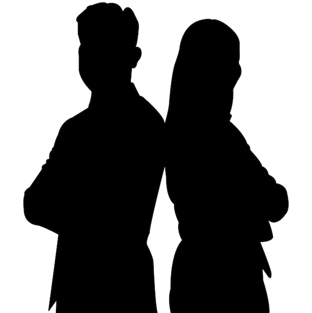 Silueta de hombre y mujer 8