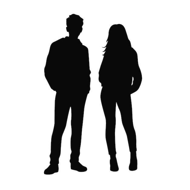 Silueta de hombre y mujer Silueta del hombre y la mujer