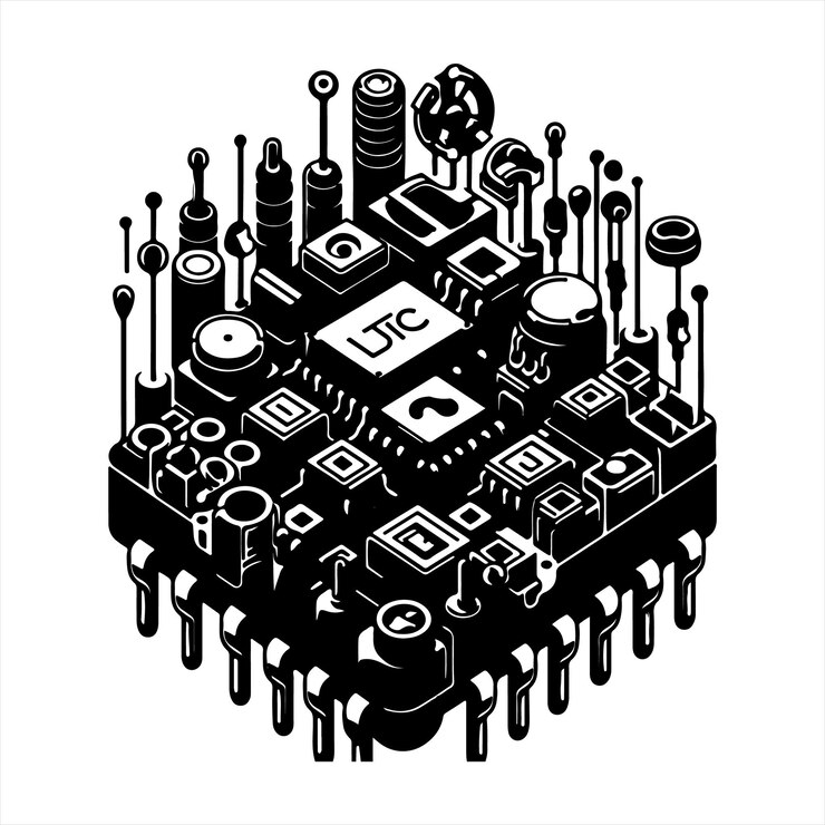 Vector silueta de ic en imágenes de fondo blanco
