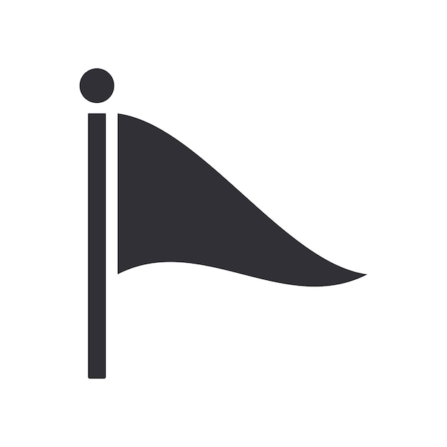 La silueta del icono de la bandera es el vector de la bandera