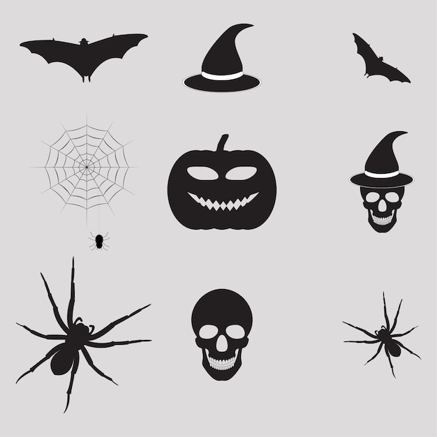 Vector silueta de icono de halloween