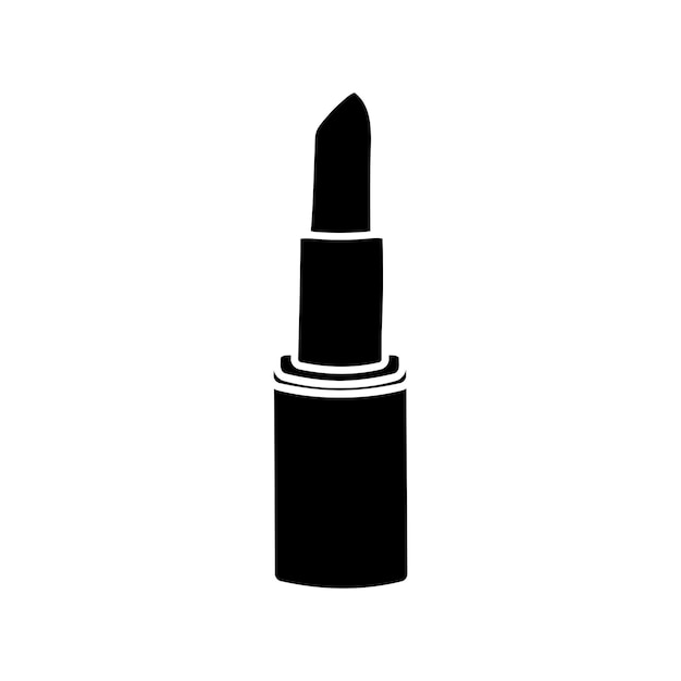 Silueta de icono de lápiz labial Cosméticos decorativos y maquillaje Logotipo o emblema