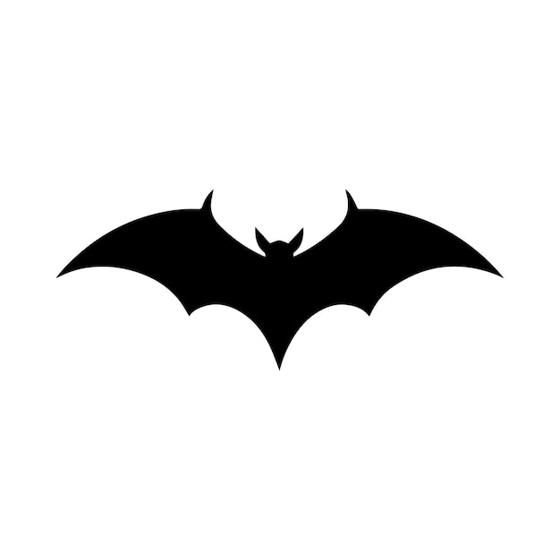 silueta del icono del murciélago de halloween