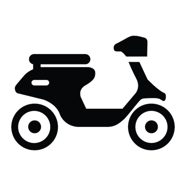 Silueta de icono de scooter