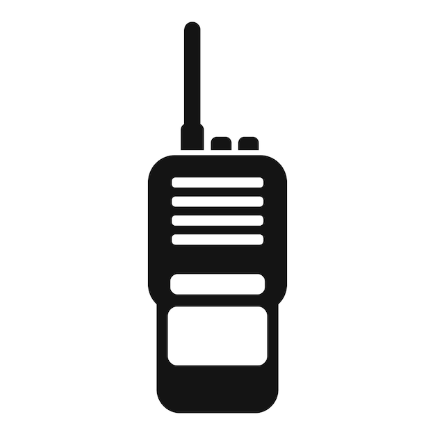 La silueta del icono del walkie-talkie negro