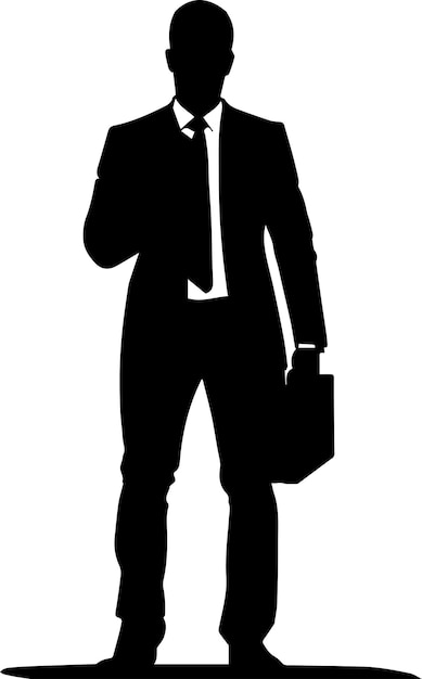 silueta de ilustración de arte vectorial de hombre de negocios