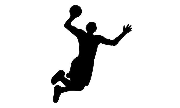 silueta de la ilustración del jugador de baloncesto