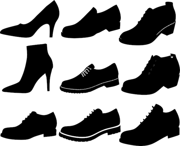 Silueta de la ilustración vectorial Lady Shoes