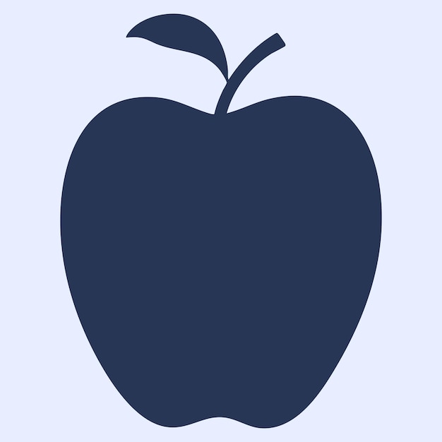 silueta de la ilustración vectorial de las manzanas