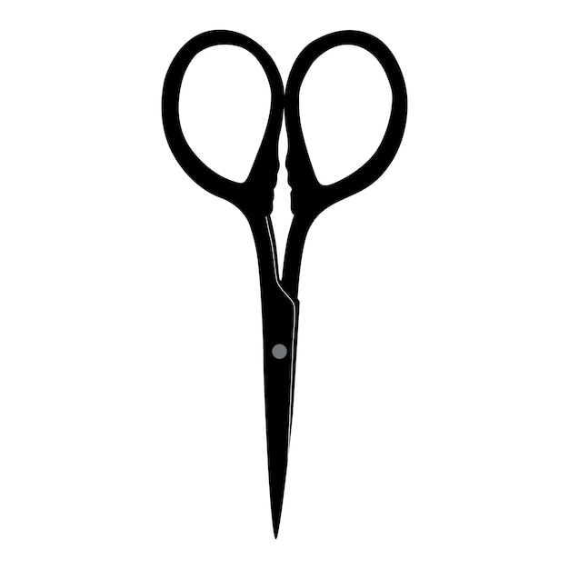 Silueta de la ilustración vectorial de las tijeras