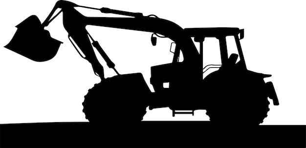 Silueta de la imagen de Jcb Van Vector