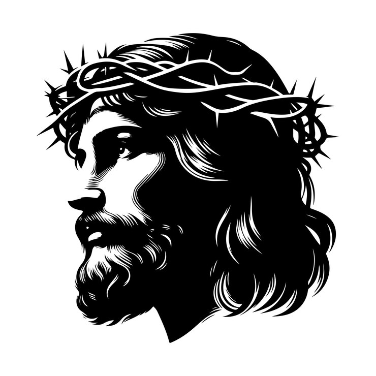 silueta de Jesucristo