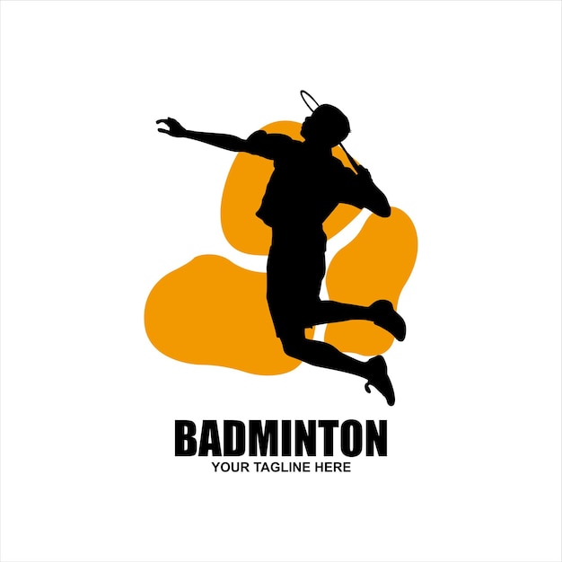 Silueta de jugador de bádminton