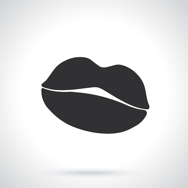 Silueta de labios femeninos beso sexy plantilla o patrón ilustración vectorial